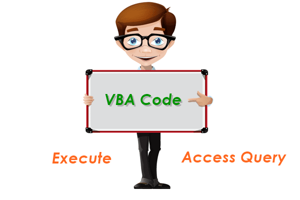 Код VBA для выполнения запроса Access