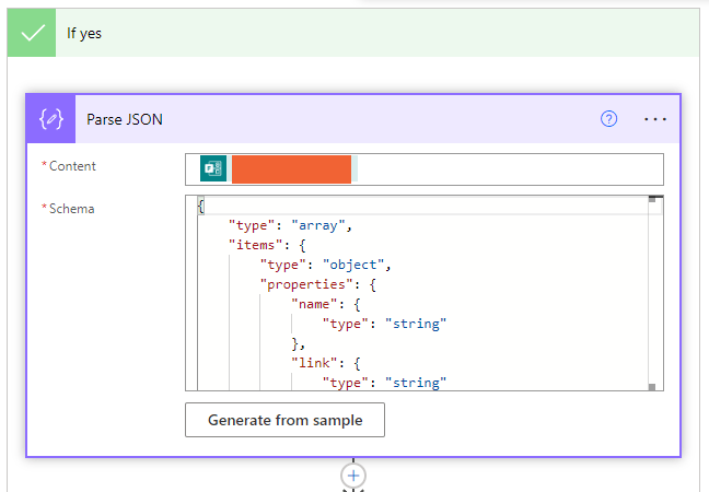 مرفقات Microsoft Forms إلى قائمة Sharepoint - تحليل Json