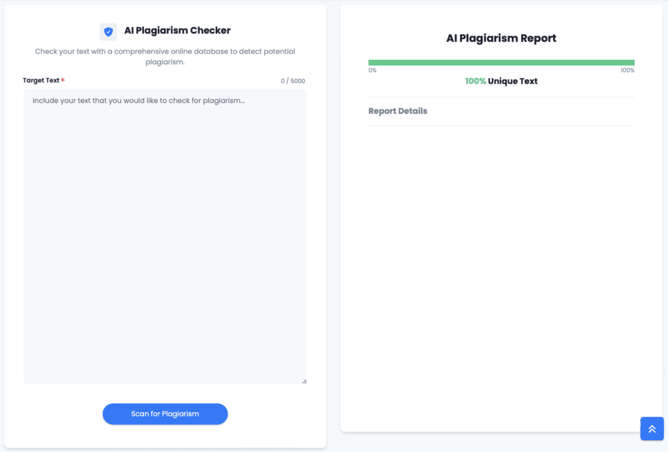 Verificador de plágio Ai